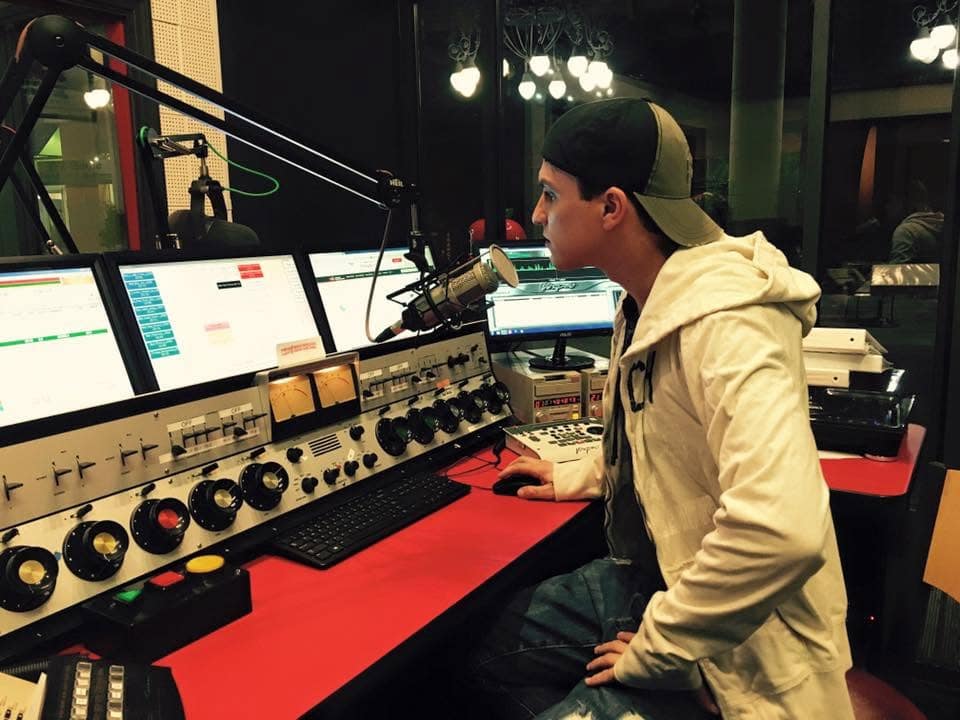 Justin Michael in the studio